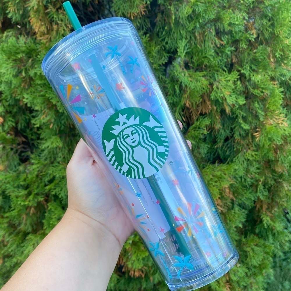 Starbucks Disneyland Park Venti Cup Resort Tumbler Clear 24oz NEW *DAMAGED*